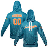 Custom Lake Blue Hoodie Sweatshirt Set for Men Women Youth Tops and Pants Set Tracksuit