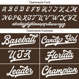 Custom Baseball Jersey Stitched Design Personalized Hip Hop Baseball Shirts Brown-White