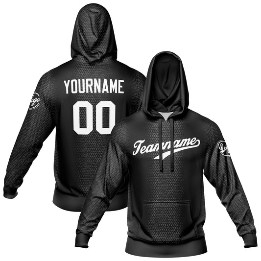 Custom Black  Sports hoodie Sweatshirt Set for Men Women Youth Tops and Pants Set Tracksuit