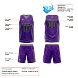 Custom Purple Basketball Jersey Uniform Suit Printed Your Logo Name Number