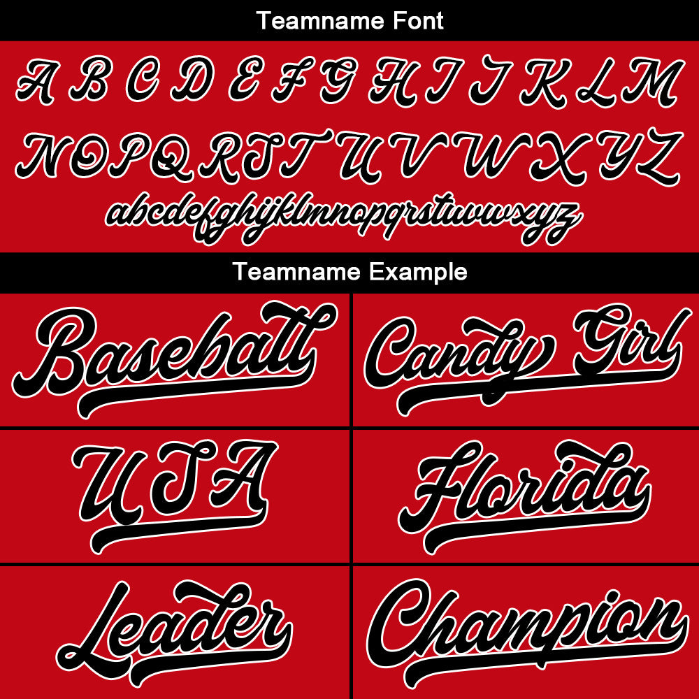 Custom Baseball Jersey Stitched Design Personalized Hip Hop Baseball Shirts Red-Black