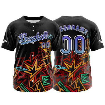 Custom Black Purple Button Down Baseball Jersey for Men Women Adult Youth Print Name Number Logo