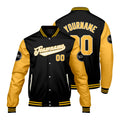 Custom Black Yellow Varsity Jackets for Men Women Youth Personalized Letterman Jackets