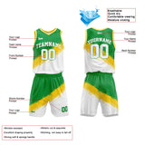 Custom Reversible Basketball Suit for Adults and Kids Green-Yellow-White