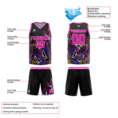 Custom Pink Reversible Basketball Suit for Adults and Kids Personalized Jersey