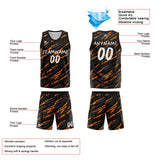 Custom Reversible Basketball Suit for Adults and Kids Personalized Jersey Damage-Orange