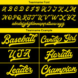 Custom Baseball Jersey Stitched Design Personalized Hip Hop Baseball Shirts Black-Yellow