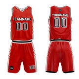 Custom Red Black Basketball Jersey Uniform Suit Printed Your Logo Name Number