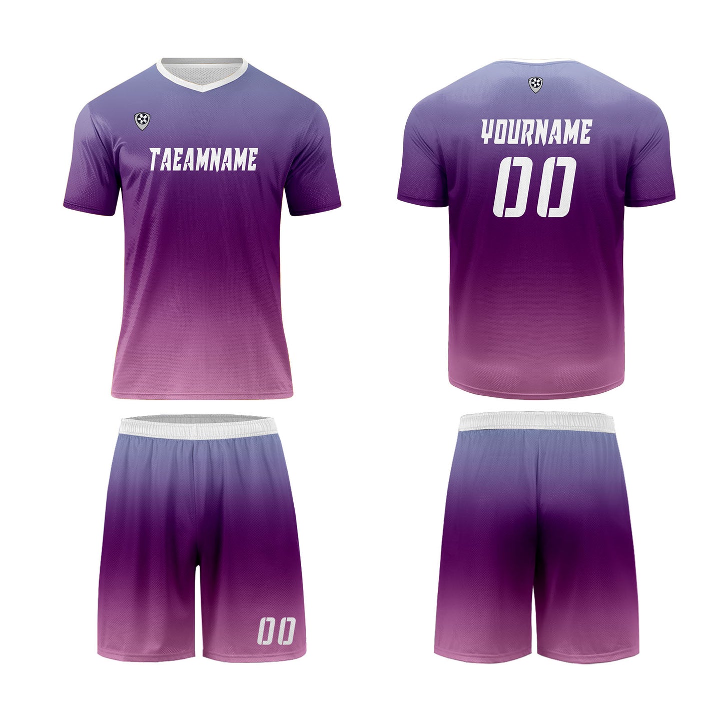 Custom Blue Purple Pink Uniform Jersey Kids Adults Personalized Set Jersey Shirt