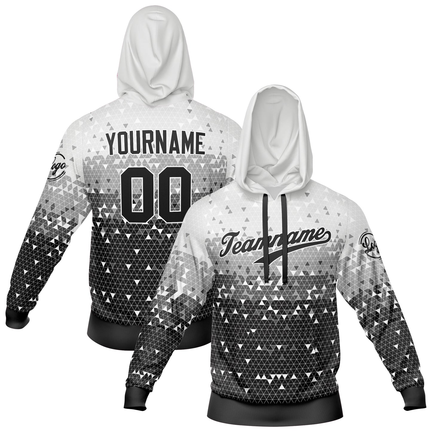 Custom Grey Sports hoodie Sweatshirt Set for Men Women Youth Tops and Pants Set Tracksuit