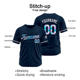 Custom Navy Baseball Jersey Stitched Design Personalized Hip Hop Baseball Shirts