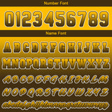 Custom Brown Yellow Hoodie Personalized Mens Pullover Hoodie Printed Team Name Number Logo for Women
