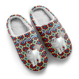Custom Your Own Personalized Cotton Slippers for Dog Cat Lover Add Any Text Photoes Red&Navy Lattice