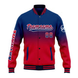 Custom Gradient Varsity Jacket Letterman jacket for Men, Women and Youth Navy Red