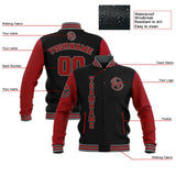 Custom Black Red Grey Waterproof Varsity Jackets Personalized Stitched Name Number Logo to Letterman Jackets