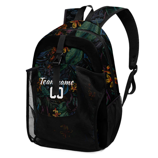 Customize Flower White Sports Backpacks Featuring Personalized Names, Numbers and Logos
