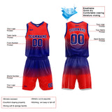 Custom Reversible Basketball Suit for Adults and Kids Royal-Red