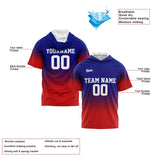 Custom Royal Red Short Sleeve Hoodies for Men Women Shirts with Hoods Printed Name Logo