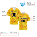 Custom Yellow Short Sleeve Hoodies for Men Women Shirts with Hoods Printed Name Logo