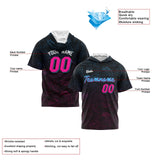 Custom Black Pink Light Blue Hooded T-Shirt Short Sleeve Hoodies for Men Women Shirts with Hoods Printed Name Logo