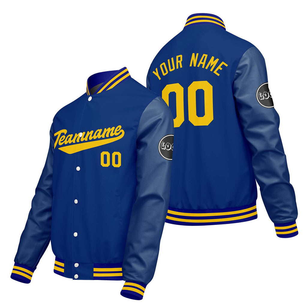 Custom Blue Varsity Jackets for Men Women Youth Personalized Letterman Jackets