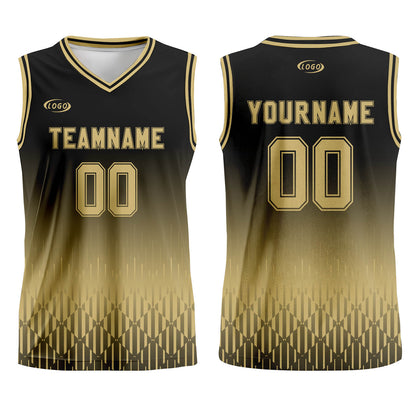 Custom Black Light Brown Gradient Basketball Jersey Uniform Suit Printed Your Logo Name Number