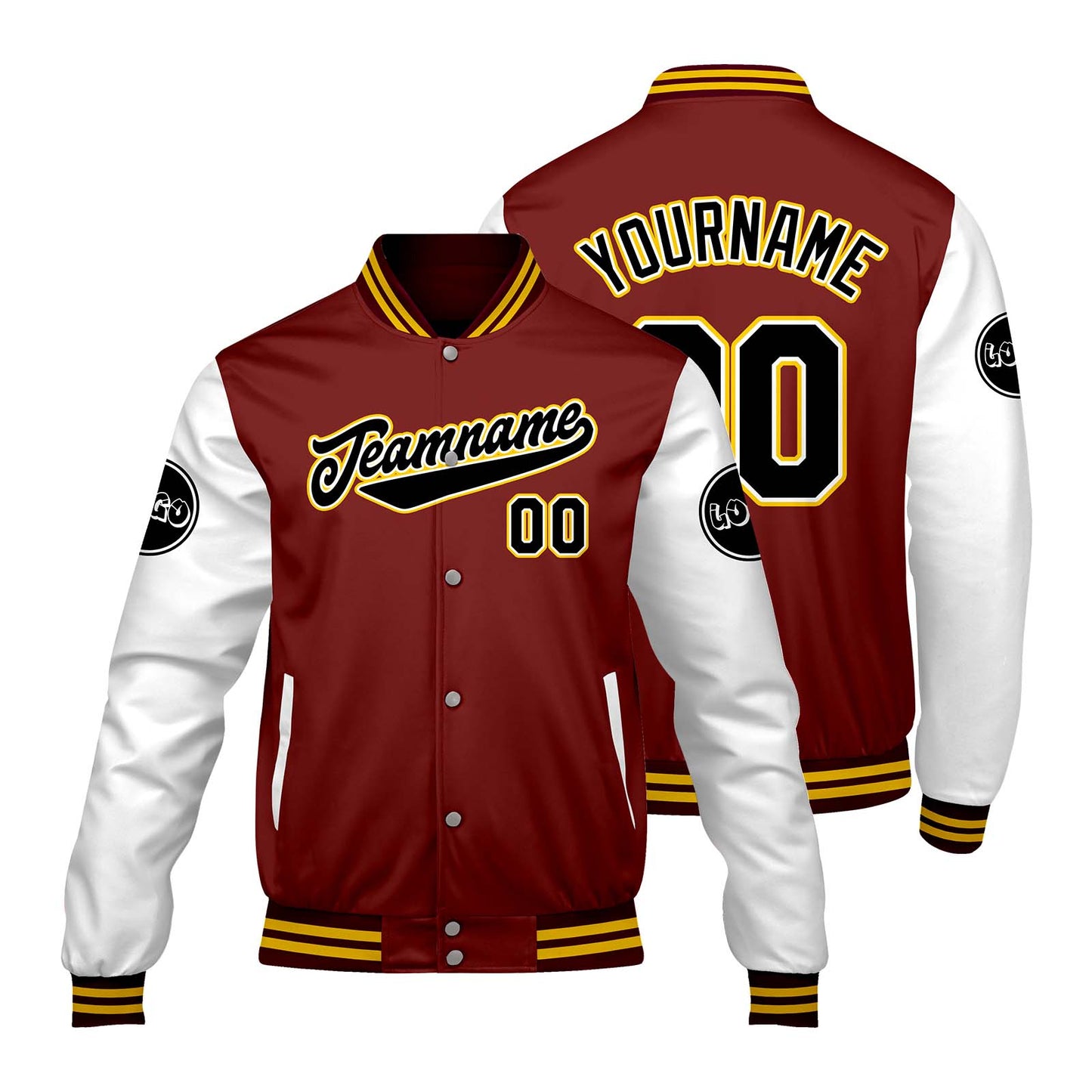 Custom Red White Varsity Jackets for Men Women Youth Personalized Letterman Jackets