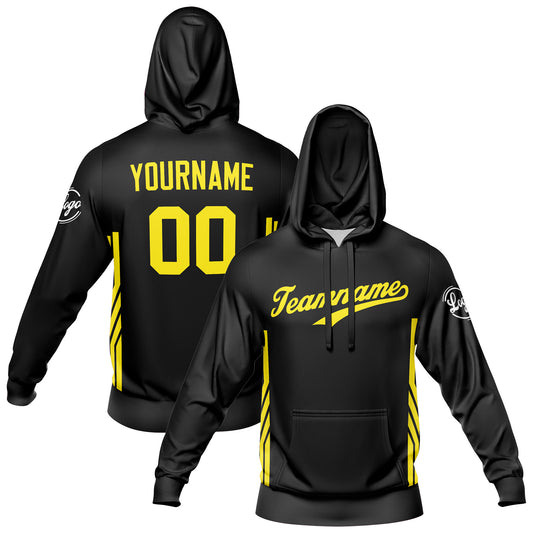 Custom Black  Sports hoodie Sweatshirt Set for Men Women Youth Tops and Pants Set Tracksuit