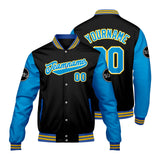 Custom Black Blue Varsity Jackets for Men Women Youth Personalized Letterman Jackets