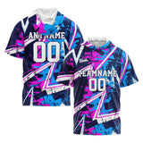 Custom Navy Pink Blue Short Sleeve Hoodies for Men Women Shirts with Hoods Printed Name Logo