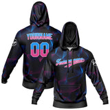 Custom Black Blue Sports hoodie Sweatshirt Set for Men Women Youth Tops and Pants Set Tracksuit