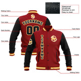 Custom Black Red Yellow Waterproof Varsity Jackets Personalized Stitched Name Number Logo to Letterman Jackets