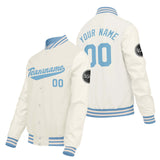 Custom Cream White Varsity Jackets for Men Women Youth Personalized Letterman Jackets