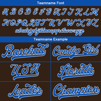 Custom Baseball Jersey Stitched Design Personalized Hip Hop Baseball Shirts Brown-Royal