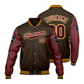 Custom Brown Red Varsity Jackets for Men Women Youth Personalized Letterman Jackets
