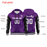 Custom Purple Black  Sweatshirt Hoodie For Men Women Girl Boy Print Your Logo Name Number