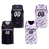 Custom Reversible Basketball Suit for Adults and Kids Personalized Jersey Damage-Purple