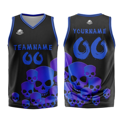 Custom Blue Basketball Jersey Uniform Suit Printed Your Logo Name Number