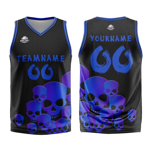 Custom Blue Basketball Jersey Uniform Suit Printed Your Logo Name Number