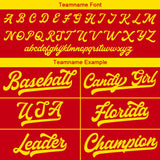 Custom Baseball Jersey Stitched Design Personalized Hip Hop Baseball Shirts Red-Yellow