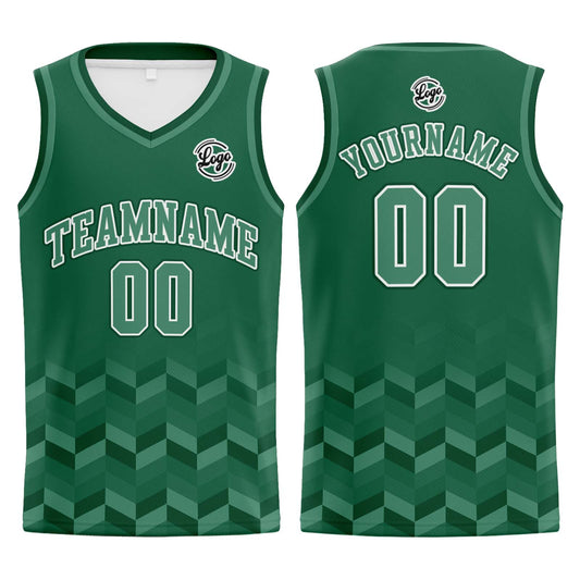 Custom Green Basketball Jersey Uniform Suit Printed Your Logo Name Number