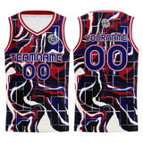Custom Navy Red Basketball Jersey Uniform Suit Printed Your Logo Name Number