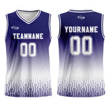 Custom Blue White Gradient Basketball Jersey Uniform Suit Printed Your Logo Name Number