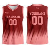 Custom Red Pink Basketball Jersey Uniform Suit Printed Your Logo Name Number