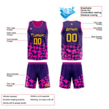 Custom Reversible Basketball Suit for Adults and Kids Personalized Jersey Purple&Pink