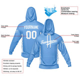 Custom Light Blue Hoodie Sweatshirt Set for Men Women Youth Tops and Pants Set Tracksuit