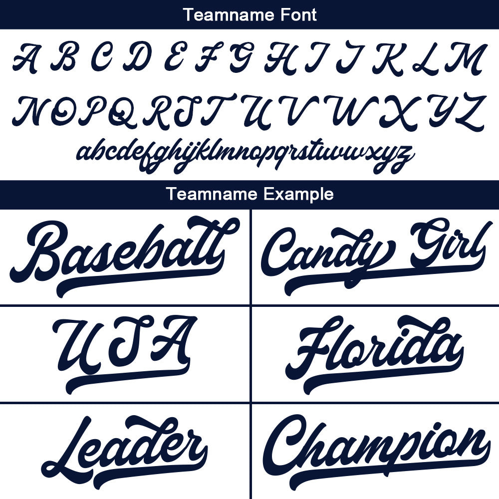 Custom Baseball Jersey Stitched Design Personalized Hip Hop Baseball Shirts White-Navy