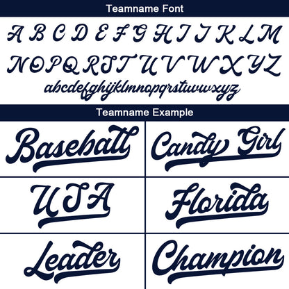 Custom Baseball Jersey Stitched Design Personalized Hip Hop Baseball Shirts White-Navy