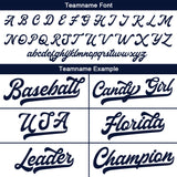 Custom Baseball Jersey Stitched Design Personalized Hip Hop Baseball Shirts White-Navy