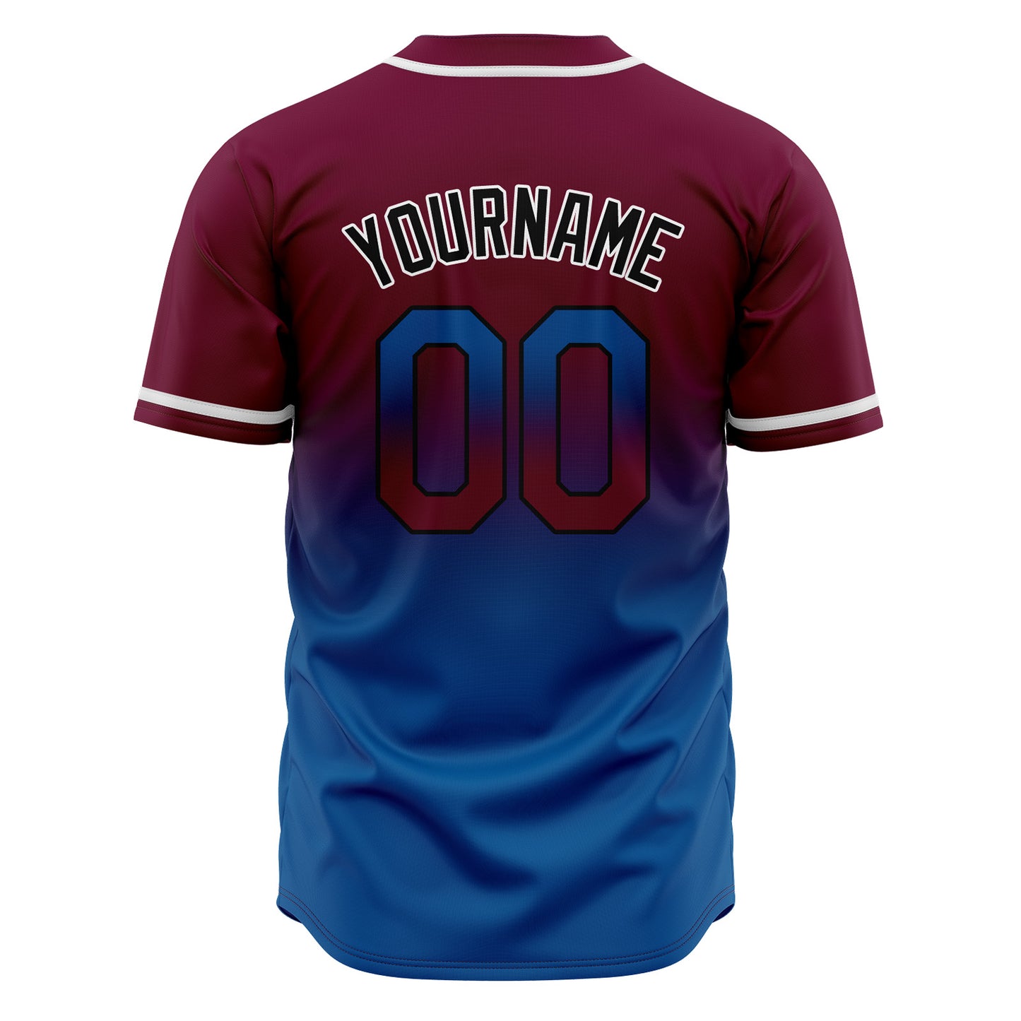 Custom Gradient Baseball Jerseys Personalized Name Number Logo